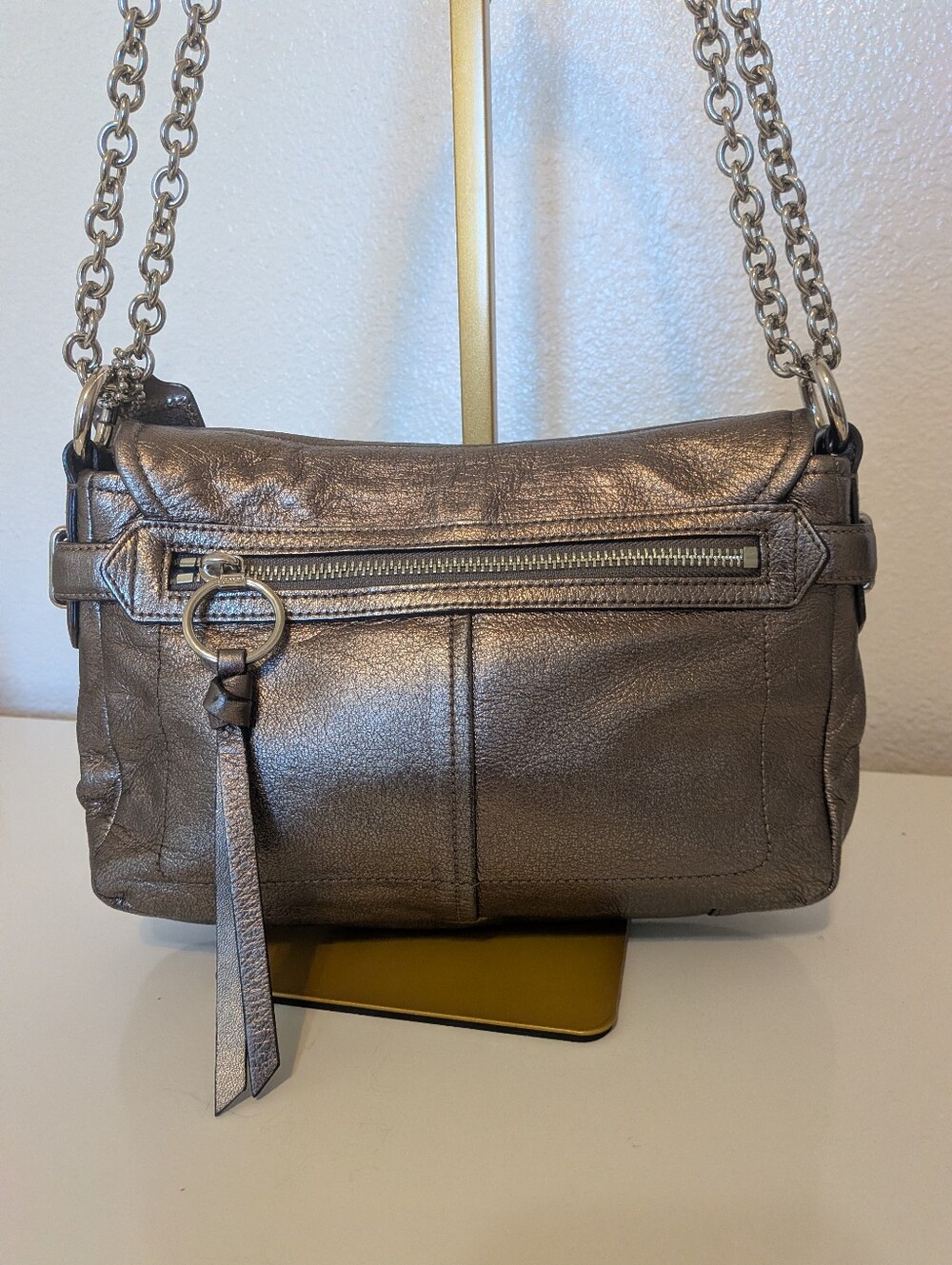 Coach Metallic Chelsea Flap Convertible Shoulder Bag EUC - Picture 12 of 13